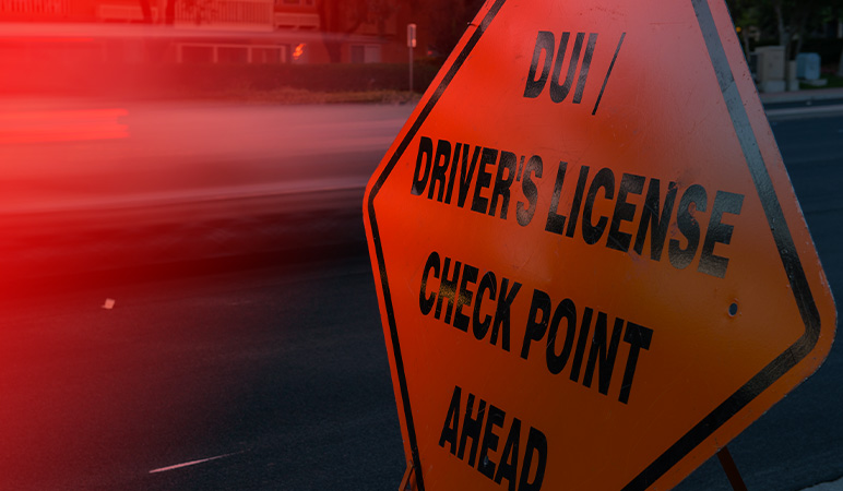 DUI Driver Checkpoint Sign in Dallas